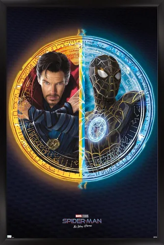 Vista 15 de Trends International Marvel Spider-Man: No Way Home - Póster de pared dúo, 22.4 pulgadas de largo x 14.7 pulgadas, versión enmarcada de madera