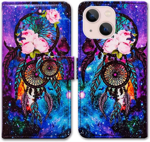 Vista 25 de Bcov Funda para iPhone 14 Plus, diseño de pájaro negro y verde con tapa para teléfono, con ranura para tarjetas, soporte para iPhone 14 Plus