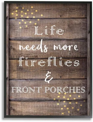 Vista 7 de Stupell Industries Fireflies Country Life Home - Letreros y placas con textura de madera, multicolor