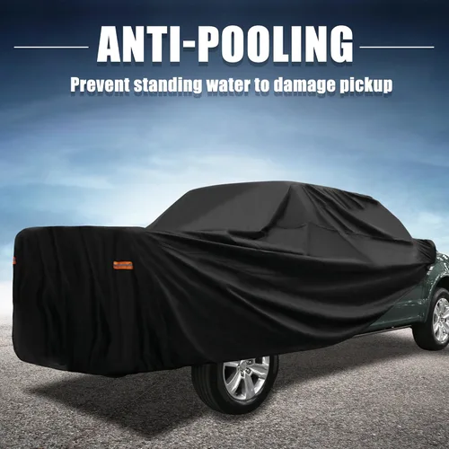 Vista 9 de X AUTOHAUX Funda para camioneta Toyota Tacoma Doble Cabina 4P 1,5 m de largo 2005-2021 Protección contra sol, lluvia, polvo, viento y nieve 190T-PU