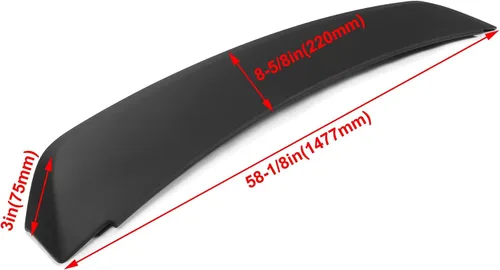 Vista 5 de KUAFU Alerón trasero del maletero negro compatible con Ford Mustang GT500 2005-2009 estilo Ducktail