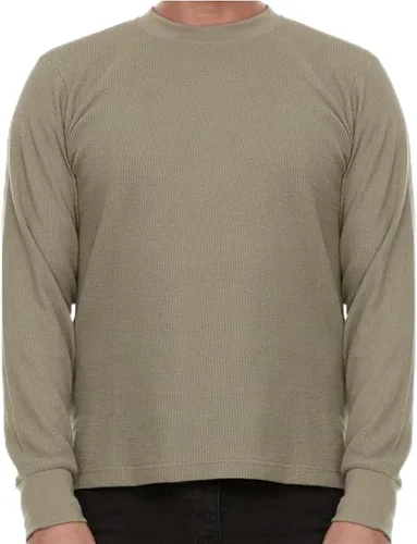 Vista 15 de JMR Camisa Térmica de Punto Gofre Pesado para Hombre - 100% Algodón Manga Larga - Usar como Capa Base o Independiente - Cálida y Transpirable Negro