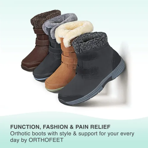 Vista 6 de Orthofeet Botas ortopédicas de gamuza Florence para mujer