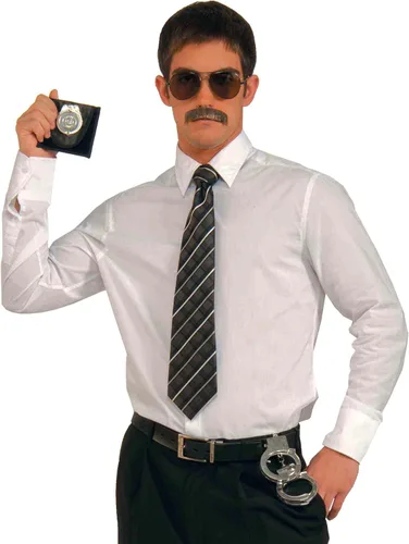 Vista 5 de Forum Novelties - Kit de disfraz de detective de policía, gafas de sol y bigote