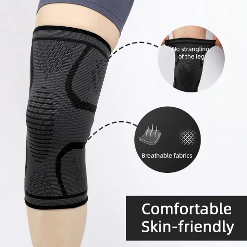 Vista 5 de Paquete de 2 rodilleras para mujeres y hombres, rodilleras de compresión para dolor de rodilla, rodilleras para dolor de artritis y apoyo, alivio