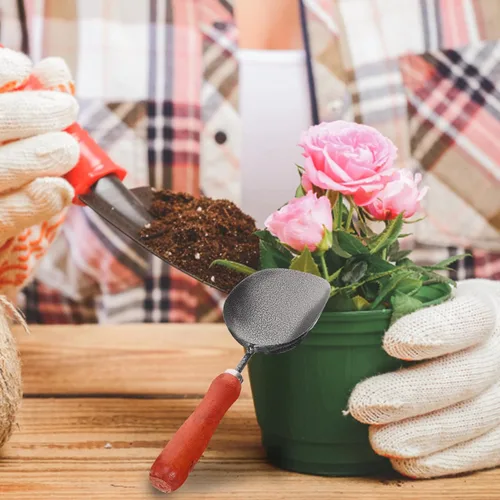 Vista 3 de TOYANDONA 1 juego de herramientas de jardinería de mano, pala de jardín y rastrillo para plantar deshierbe y trasplante y herramientas de jardinería