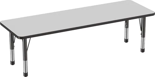 Vista 38 de FDP - Mesa rectangular para actividades escolares y aulas (24 x 36 pulgadas), patas gruesas para niños pequeños, altura ajustable de 15 a 24