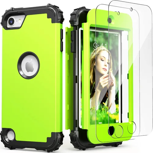 Vista 11 de IDweel Funda para iPod Touch de 7ª generación con 2 protectores de pantalla, híbrida 3 en 1, a prueba de golpes, delgada, resistente, carcasa