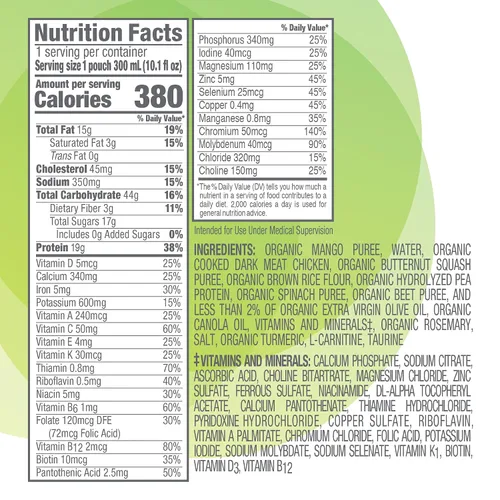 Vista 2 de Nestle Compleat Organic Blends - Suplemento oral de gallina-jardín, bolsa de 10.1 onzas, 24