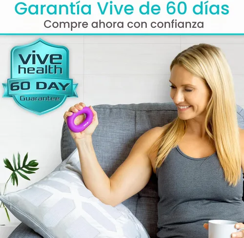 Vista 9 de Vive Anillo de agarre fortalecedor de mano (paquete de 6) – Ejercitadores de mano de anillo de antebrazo – Pinza exprimidora de silicona