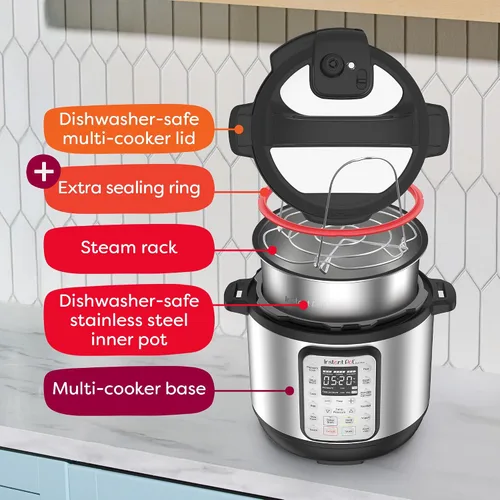 Vista 16 de Instant Pot Duo Plus 6 Qt 9 in 1 Olla de presión multiuso programable, olla de cocción lenta, arrocera, yogurtera, vaporera, para hervir huevos