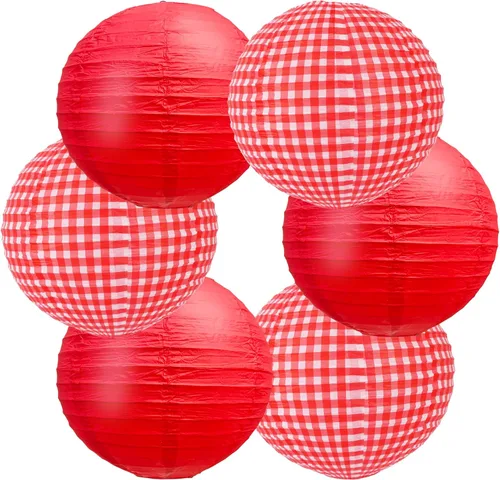 Vista 35 de BEISHIDA 16 piezas de linternas de papel multicolores, redondas y colgantes, estilo chino/japonés, para bodas, cumpleaños, baby shower, aulas