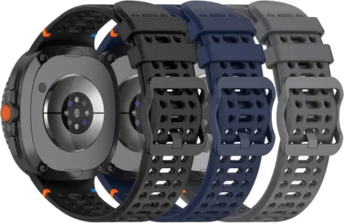 Vista 12 de Paquete de 3 correas compatibles con Samsung Galaxy Watch 8 Classic de 1.811 pulgadas, Watch 8 de 1.575 pulgadas/1.732 pulgadas, correa deportiva