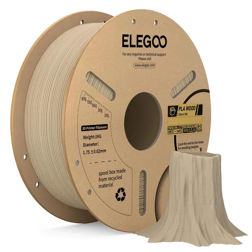 Vista 50 de ELEGOO Paquete de filamento PLA Plus negro 10KG, filamento para impresora 3D PLA+ resistente de 1.75mm precisión dimensional +/- 0.02mm, paquete