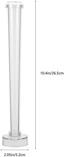 Vista 2 de EXCEART Molde de vela cónico de 2 unidades de 10.43 x 2.04 x 2.04 pulgadas, molde de plástico transparente para hacer velas cónicas