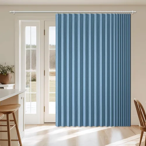 Vista 13 de AJAZZ Cortina de puerta magnética 100% opaca de acordeón para armario, cortina invisible para puerta interior de dormitorio, sala de estar, pasillo