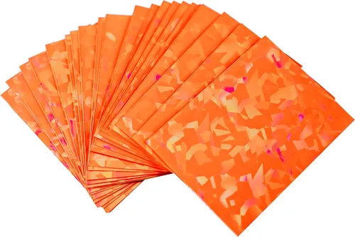 Vista 17 de 100 fundas holográficas negras para tarjetas, ajuste perfecto, fundas brillantes para tarjetas coleccionables, tamaño estándar, compatibles