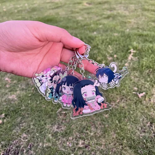 Vista 4 de LAVVICHA Llavero colgante de figura de personaje de anime, 5 piezas