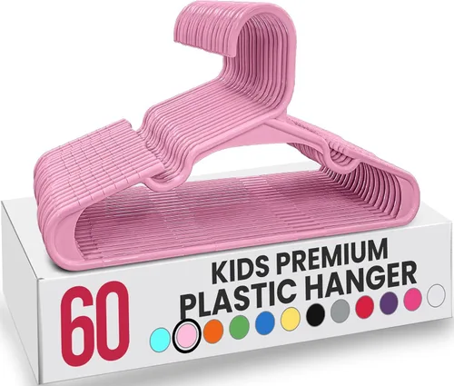 Vista 20 de Utopia Home Paquete de 20 Perchas para Niños - Perchas de Plástico para Bebé de 11.5 Pulgadas para Armario - Perchas para Niños para Ropa y Percha