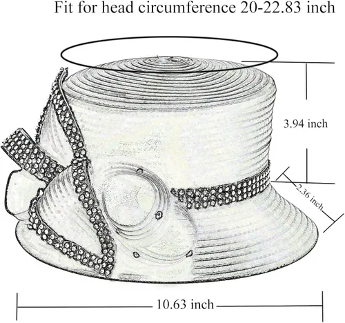 Vista 7 de FORBUSITE Church Kentucky - Sombreros de Derby para mujer
