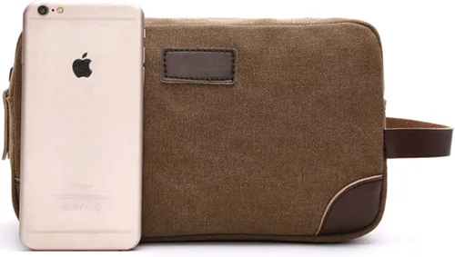 Vista 8 de IBLUE Neceser de cuero y lona para viaje, organizador de afeitado para hombres y mujeres, B03, Rosa encendido