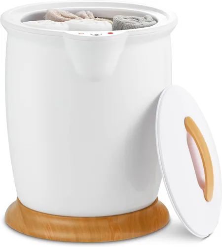 Vista 12 de Tangkula - Calentador de toalla estilo cubo, calentador de toallas de lujo de 20L con porta fragancias, tapa extraíble, control de un botón, apagado