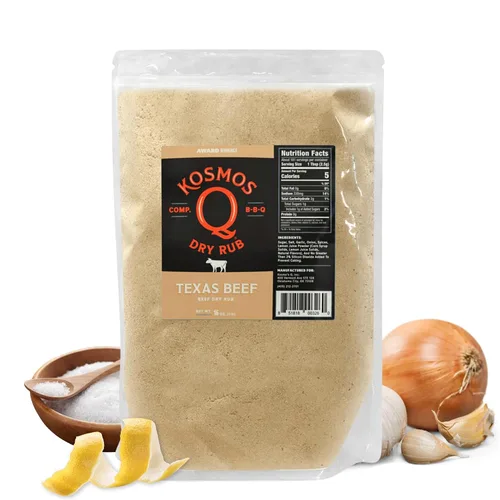 Vista 14 de Kosmos Q Funda de vaca Hot BBQ Rub, regalo del día del padre, condimento picante de bistec y pechuga con chile, ajo, cebolla, pimentón y humo