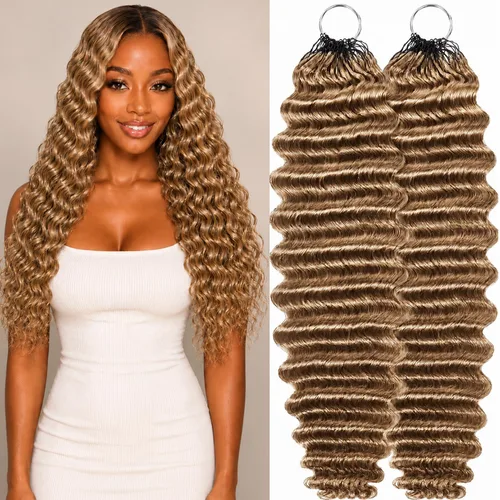 Vista 40 de Human Braiding Hair for Boho Braids 20inch Curly Wave Bulk Bundles 1B (A)1B