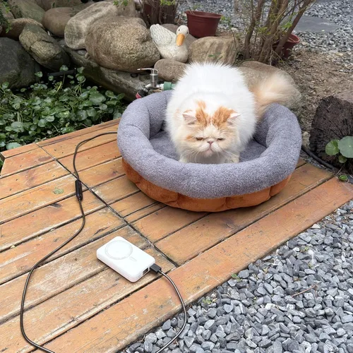 Vista 8 de 5V Heated Pet Bed with Adapter, Dual-Sensor Safety, Cat & Dog, 20