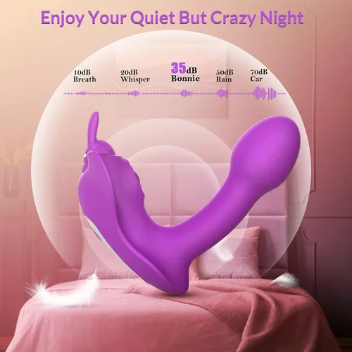 Vista 6 de Vibrador portátil controlado por aplicación, vibrador de control remoto de doble acción, MEANINS Sophia, consolador vibrador de larga distancia, 10