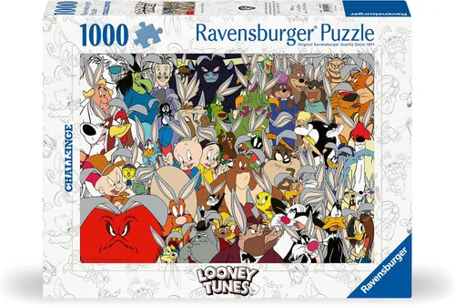 Vista 2 de Ravensburger WB Looney Tunes Challenge - Rompecabezas de 1000 piezas para adultos, 12000409, herramientas hechas a mano, fabricado en Alemania, cada