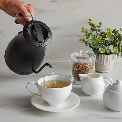 Vista 3 de Chef'sChoice - Hervidor eléctrico de cuello de cisne, perfecto para vertidos, construcción de acero inoxidable, 1200 vatios con apagado automático