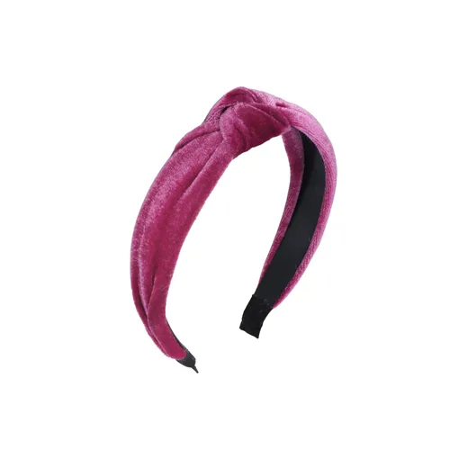 Vista 6 de Motique Accessories Diademas anudadas de terciopelo marrón para mujer