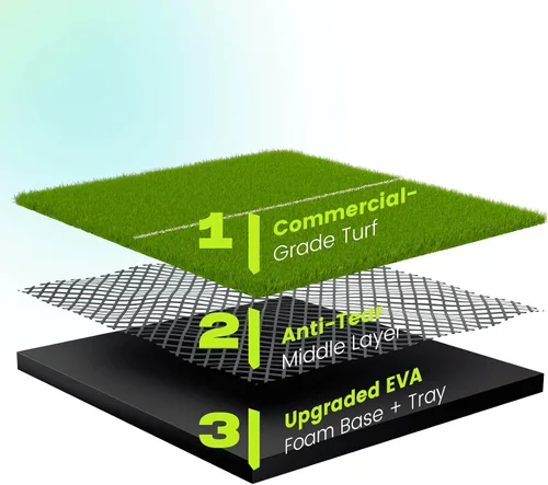 Vista 3 de Golf Hitting Mat with Ball Tray for Pro Turf Practice - 5x4/6x4 26/31mm