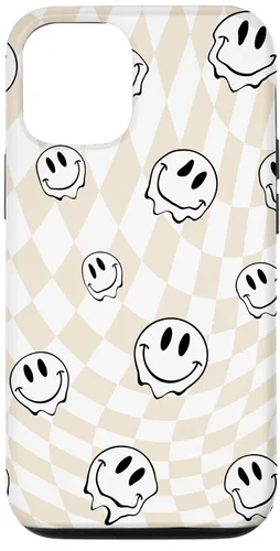 Vista 28 de Retro Swirl - Carcasa para iPhone 17, diseño de cara sonriente feliz