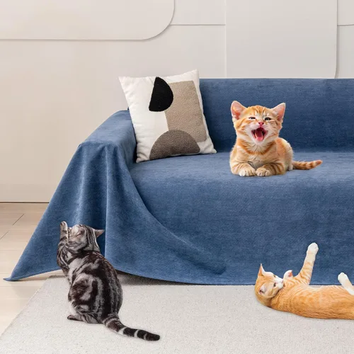 Vista 10 de Protector de muebles contra arañazos para gatos, antideslizante, impermeable, para mantener alejados a los gatos, protectores de sofá aptos