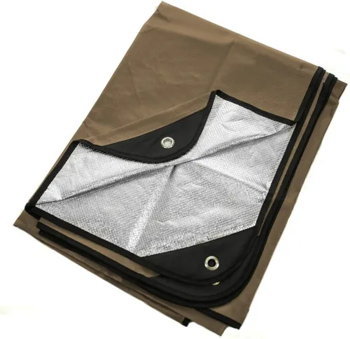 Vista 11 de Arcturus Lona aislada, manta de supervivencia térmica reutilizable y resistente, 60 x 82 pulgadas, refleja el 90% del calor corporal, impermeable