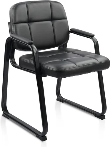 Vista 15 de CLATINA Silla de recepción de invitados, sillas de sala de conferencias, sillas de sala de espera con brazos acolchados, silla de escritorio sin