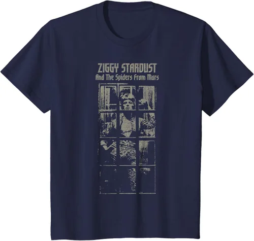 Vista 42 de David Bowie - Camiseta And The Spiders From Mars Faded, Negro