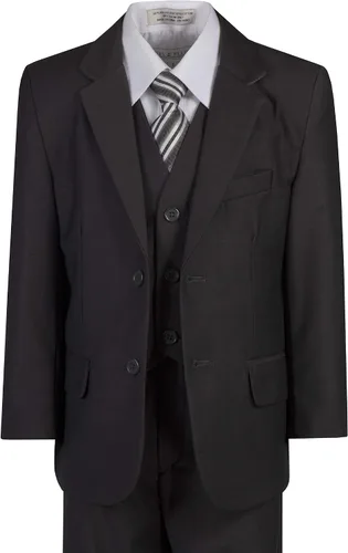 Vista 3 de Lito Boys Husky - Traje clásico de 6 botones con corbata y bolsillo cuadrado