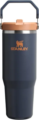 Vista 120 de STANLEY IceFlow 2.0 - Vaso con pajilla abatible con asa, 30 onzas, tapa giratoria y popote abatible, botella de agua a prueba de fugas, acero Tiza