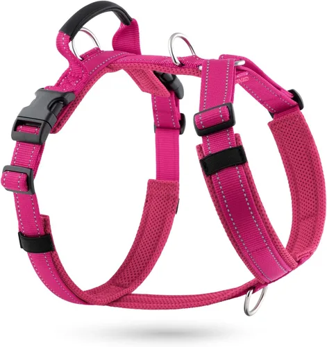 Vista 17 de Arnés Anti-Tirones para Perros con Asa, Malla Suave Acolchada Ajustable para Perros Pequeños, Medianos y Grandes Arnés Reflectante de Paseo Fácil