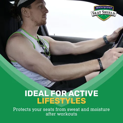 Vista 3 de EliteSport - Funda de asiento delantero, ajuste universal, impermeable, resistente al sudor, resistente al olor y lavable a máquina, protector