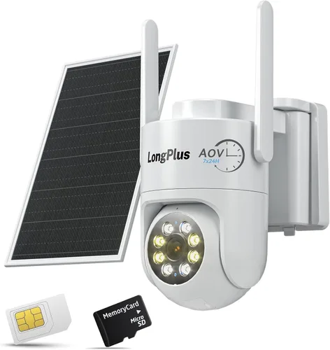 Vista 8 de LongPlus Cámara de seguridad solar 2K inalámbrica al aire libre
