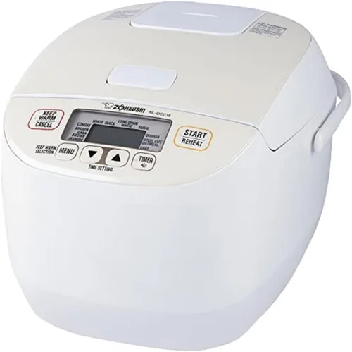 Vista 9 de Zojirushi NL-DCC10CP Micom Arrocera y calentador, 5.5 tazas, Beige perla