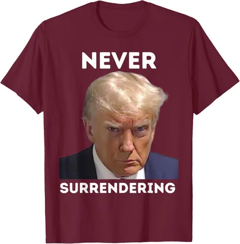 Vista 11 de Triumph Never Surrendering - Camiseta Trump Mug Shot, Negro