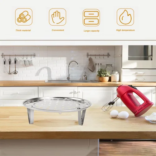 Vista 3 de 2pcs Steaming Rack Stainless Steel with Detachable Feet