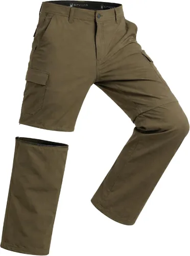 Vista 9 de Spyder Mens Hiking Pants - Easy Care Convertible Zip-Off Lightweight Cargo Negro