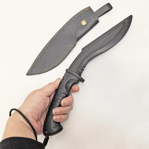Vista 9 de Palabra corta de plástico Cuchillo corto de polipropileno de alta dureza de 12 pulgadas de longitud estilo nepalí tanto con vaina de PU práctica