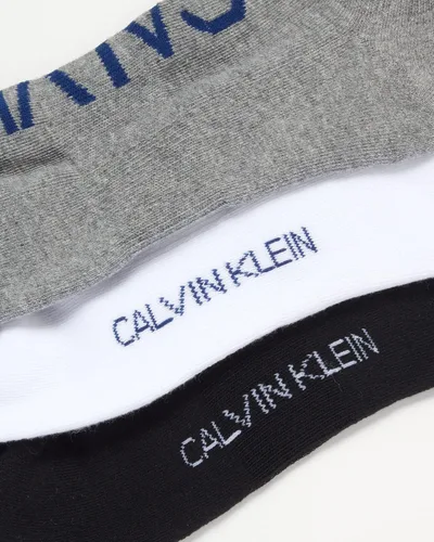 Vista 20 de Calvin Klein Calcetines para hombre, mezcla de algodón, acolchados, sin talla, forro de calcetines atléticos (6 unidades)